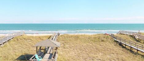 Your view from the top deck.  LegaSea is located at a great part of the Carolina Beach strand with plenty of sand!