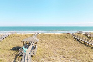 Your view from the top deck.  LegaSea is located at a great part of the Carolina Beach strand with plenty of sand!