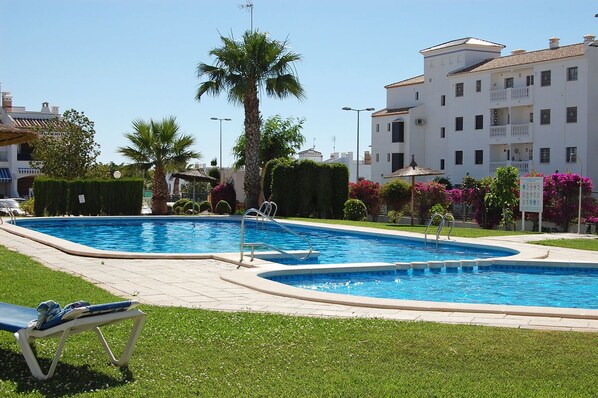 Large communal swimming pool