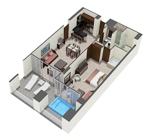 One bedroom floorplan