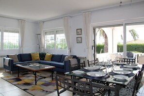 Beautiful living room and dining area