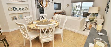 Dining room with round table