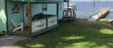 The Micco Cottage and dock.