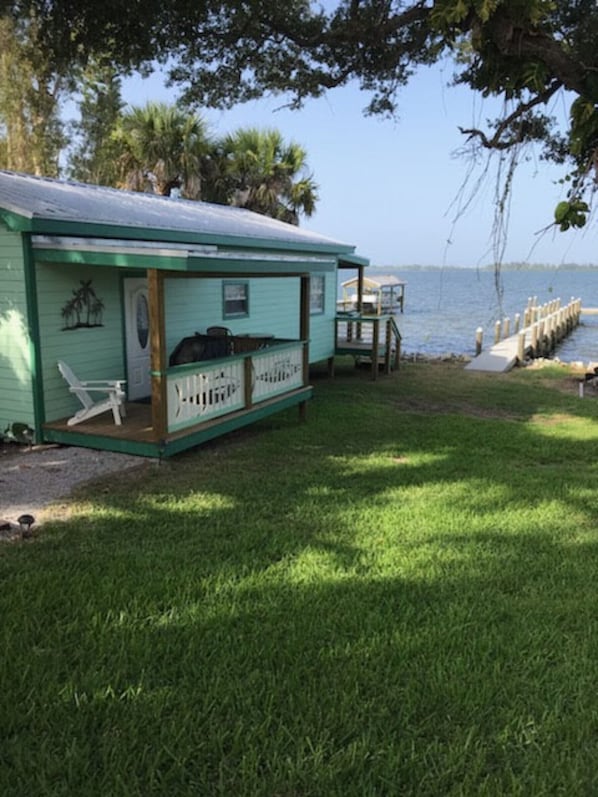 The Micco Cottage and dock.