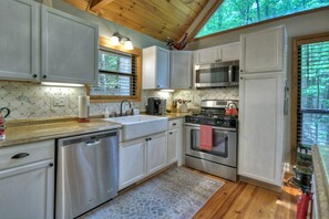 Fully stocked kitchen