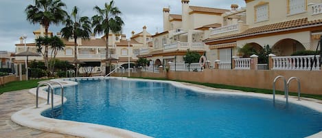 Communal pool outside of your door!