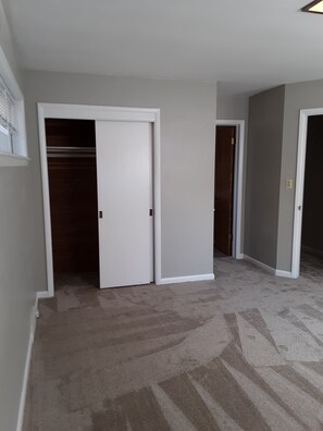 Master bedroom has two closets and attached bathroom.
