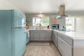 Kitchen with retro appliance