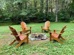 Relax by the fire surrounded by nature