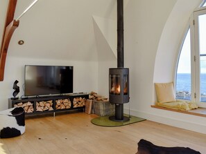 Cosy wood burner in the living area | Rathven Parish Church Hall, Portessie, near Buckie