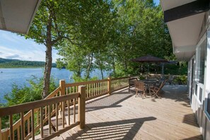 Large deck with dining