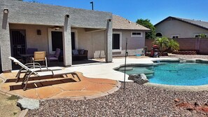 Pool and patio view