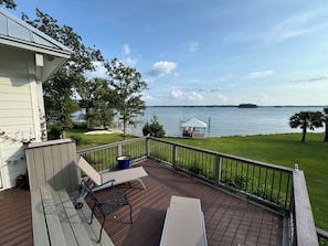 From back deck showing expansive yard