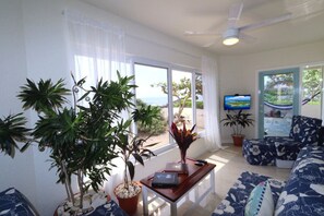 A comfortable living area to relax in after a long day of play. 