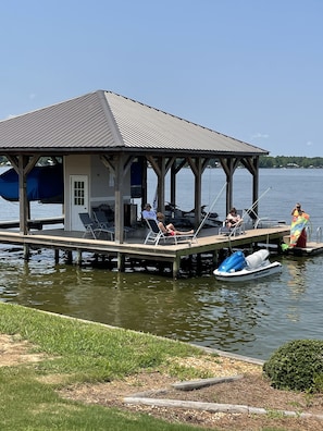 Bring a boat or jet ski and you can tie it up to the side of our dock
