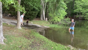 Boat ramp from the side.