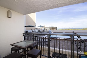 Private Balcony leading to Pool and Beach!