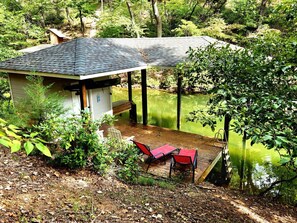 Enjoy our private dock located in a quiet cove