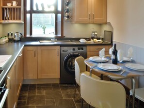 Fully equipped kitchen with dining area | East Lodge, Islesteps, near Dumfries