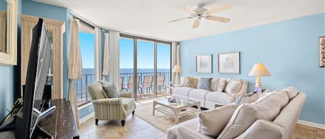 Enjoy the ocean front views from inside your own living area.