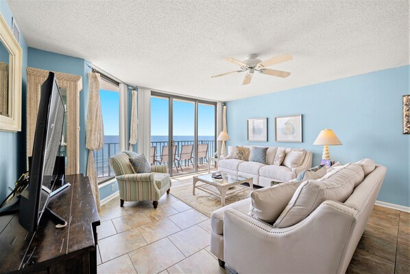 Enjoy the ocean front views from inside your own living area.