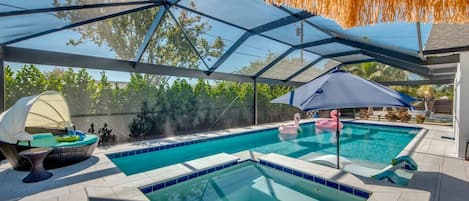 Heated Pool and Spa in Cape Coral Florida Vacation Rental