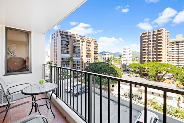 Have coffee in the morning on your balcony!