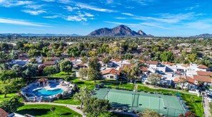Exterior Views of Community Grounds Lush with Mature Trees.
Enjoy a quite private clean community