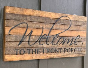 Welcome to our front porch at the Barn