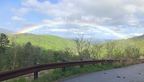 Beautiful rainbow across the Blue Ridge Parkway
