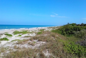 Wide sandy beach and Ocean just 200ft walk from property. 