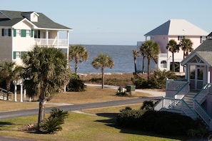 Ocean view from living room and outdoor decks