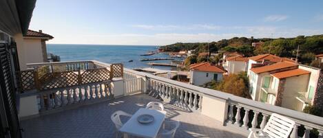 terrace with sea view