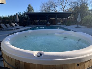 Soak your cares away in the secluded comfort of the hot tub, the perfect ending to a day of wine country exploration.