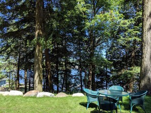 view of lake from basement walkout