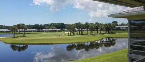 Beautiful golf course and water views abound