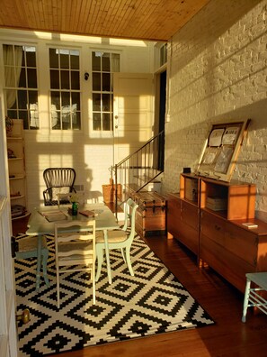 Sunset in the serene dining room