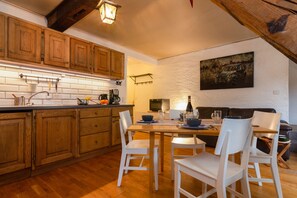 Kitchen and dining area