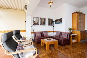 Ein Blick ins Wohnzimmer