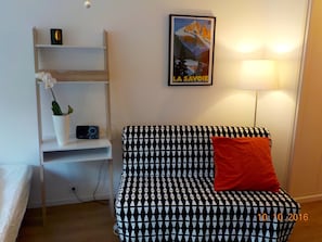 coin cosy, couchage d'appoint canapé clic-clac (140x200)