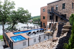 East side road view of our pool deck