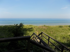 View from the stairs down to the beach