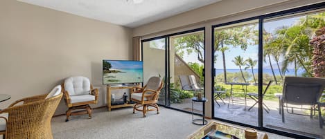 Living area with ocean view