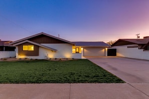 Extra long driveway with plenty of parking