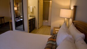 Get ready for your day in the bathroom.