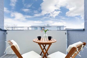 Balcony perfect for drinking coffee or tea. 