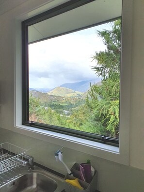 View from kitchen window down the valley