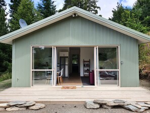 Indoor / outdoor flow to your own deck with small BBQ