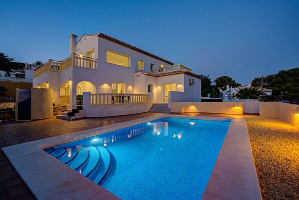 Villa at night