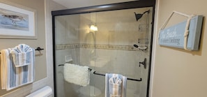 Glass encased shower